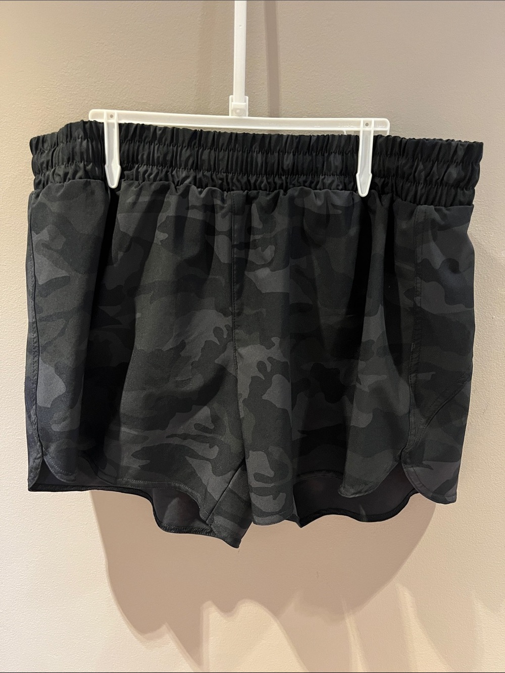 Women’s Black Camo Athletic Running Shorts